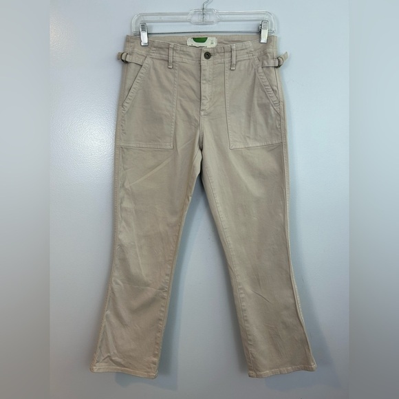 Anthropolgie Tan Cropped Utility Pants Size 28 - Picture 1 of 9